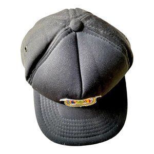 Vtg Yupoong New York Patch Mesh Foam Snap Back Trucker Baseball Hat Made Korea